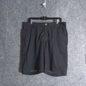 Under Armour Shorts Mens Size 36 Black Golf Flat Front Chino Stretch Wasteband